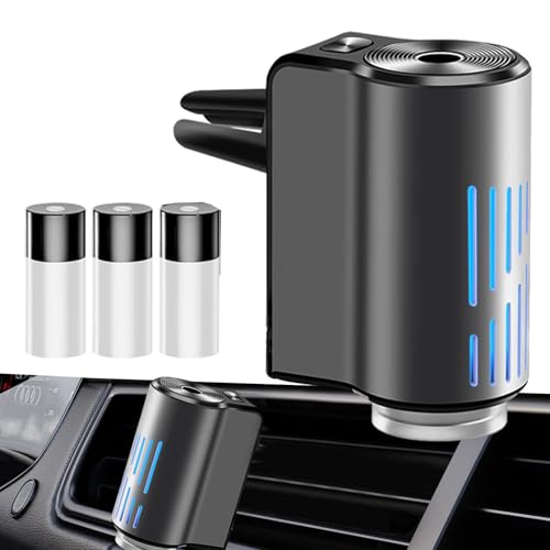 車用芳香剤ディフューザー、自動車用芳香剤, スマートカーの香り芳香剤, 長持ちする車用香水ディフューザー、車用アロマディフューザー、車内用オイル3本付き