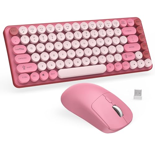 Teclado y mouse inalámbricos compactos al 75% para ahorrar espacio en tu escritorio