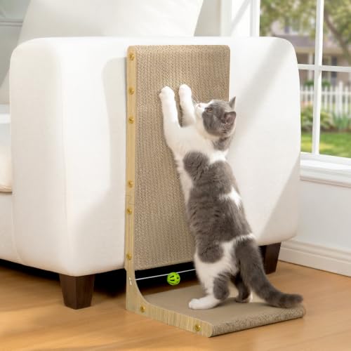 Conlun Rascador Gatos Carton L - Rascador Vertical Pared Esquina,55cm