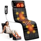 Himouta Shiatsu Full Body Massage Mat with Heat, Detachable Massager Pad, 10 Vibrating Motors, 9 Intensity Levels, Deep Tissue Pain Relief for Back, Neck & Legs – Relaxation at Home or Office