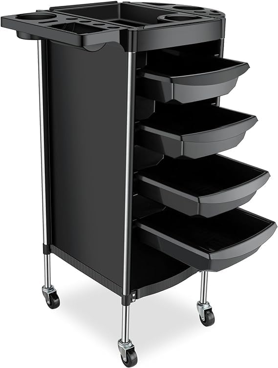 Salon Trolley Cart with 360° Wheels, 6-Layer Rolling Storage Cart for Hairdressing, Beauty, SPA, Tattoo-image-40