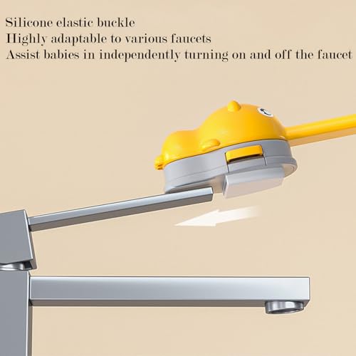 Image of Faucet Handle Extender Set, Faucet Extender for Kids Child Sink Extender Kids Hand Wash Helper Faucet Extender for Bathroom Sink-Yellow
