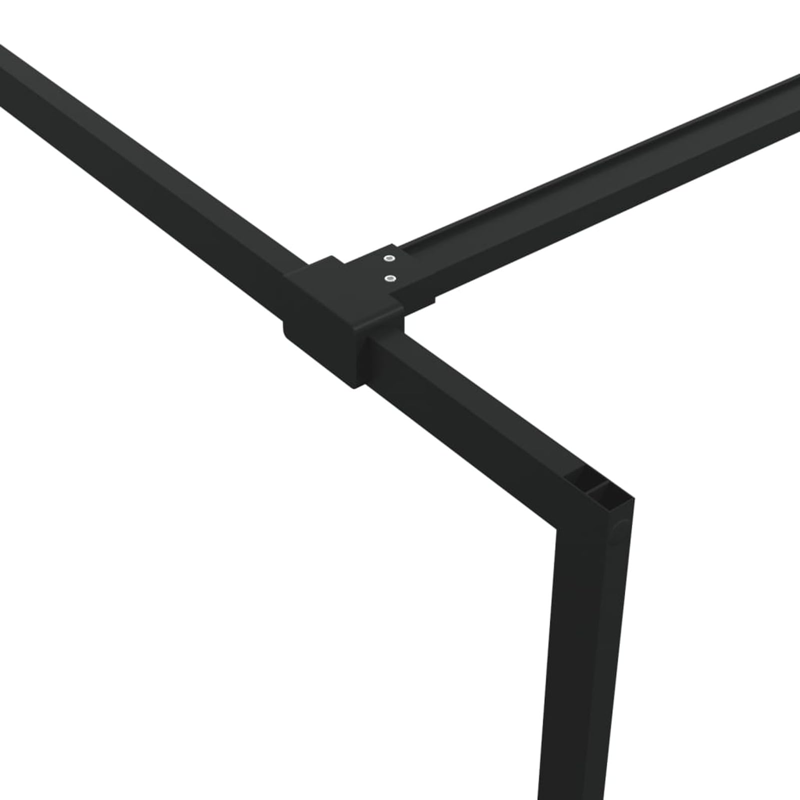 IKAYAA Mampara Ducha Fija 140x195 cm - Mamparas de Ducha Transparentes - Mamparas de Ducha Fija con Cristal Templado 5 mm - Mampara Fija Vidrio ESG Negro