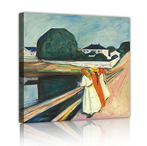 Impression sur toile Edvard Munch réplique œuvre d'art avec cadre de qualité