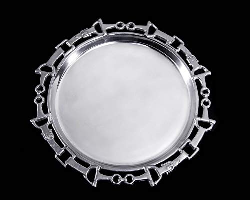 Arthur Court Designs Aluminum Equestrian Round Horse Bit 12" Tray