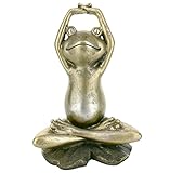 THE JOY TREE Yoga Frog Statue - Zen Garden Lotus Pose Décor Indoor Outdoor 8"