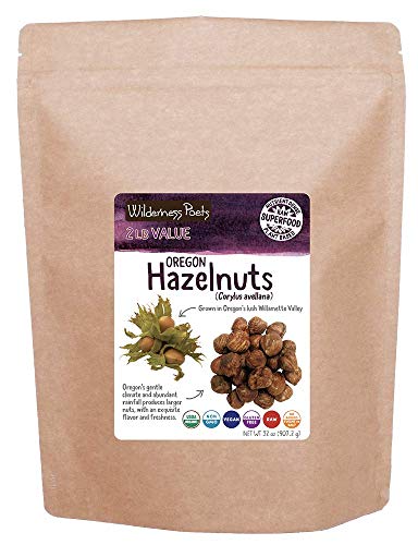 Wilderness Poets, Hazelnuts - Oregon Grown, Raw, Organic (32 Ounce - 2 Pound)
