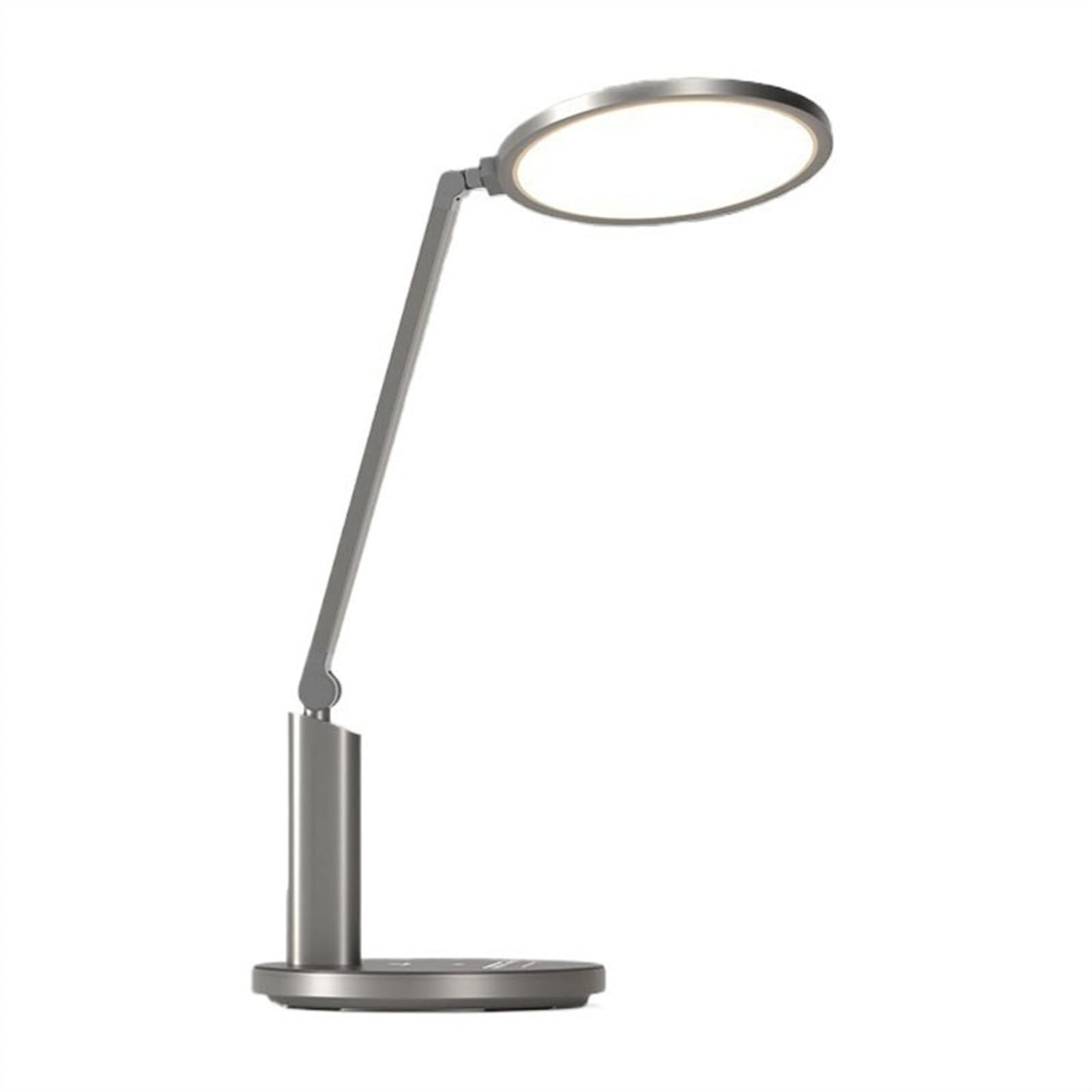 Lampa stołowa Lampa biurkowa LED do domowego biura, inteligentne przyciemniane lampy stołowe 18 W, ochrona oczu, 3 tryby temperatury barwowej, timer 45 minut, światło nocne, szary