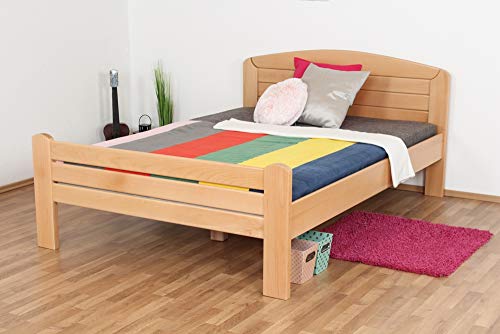 Jugendbett Easy Premium Line K7, 140 x 200 cm Buche Vollholz massiv Natur