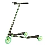Yvolution Neon Fliker DLX | Self Propelling LED Wiggle Scooter with Light Up Wheels for Kids Age +7