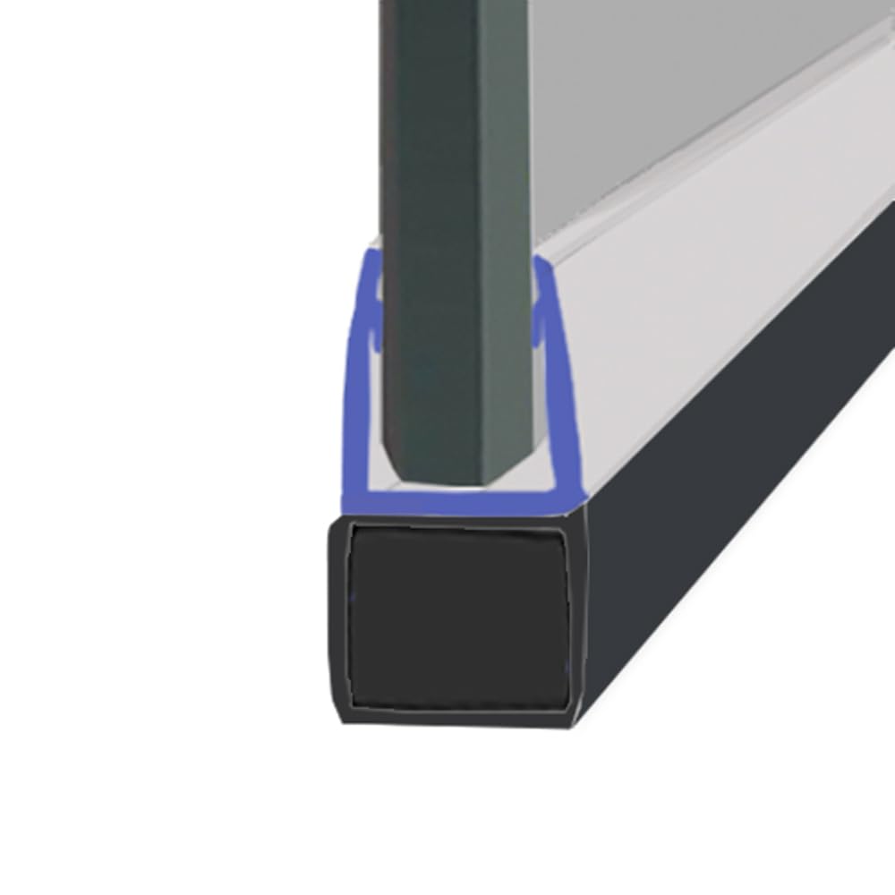 Magnetic Shower Door Seals | Fits 5 or 6mm Glass | Block Magnet | Sold Singularly | 2 Metres Long | MAG044 (200cm)