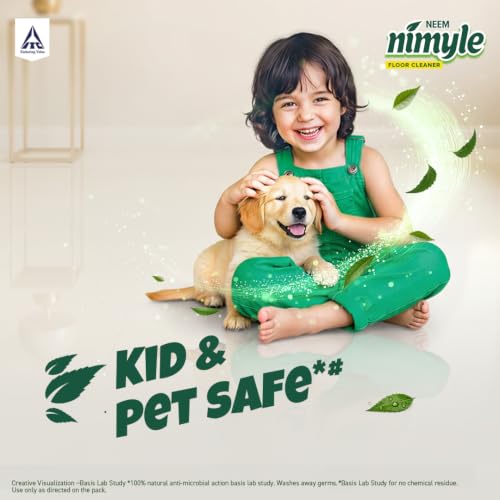 Image of Nimyle Eco friendly floor cleaner with Power of Neem for 99.9% anti bacterial protection - Herbal 1.8 L