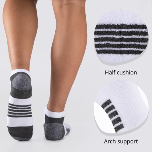 Image of COOVAN 10 Pairs Mens Ankle Socks Men 10 Pack Low Cut Comfort Cushion Casual Socks