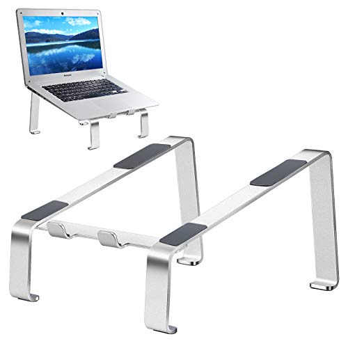 🔥 Crazy Deals Laptop Stand, Aluminum Computer Riser, Ergonomic Laptops Elevator for Desk, Metal Holder Compatible with 10 to 17.3 Inches Notebook Computer, (Silver)