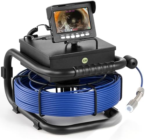 ZELCAN Camera Endoscopique avec 4,3" LCD Écran et 12 LED Lumières...