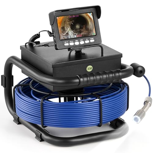 ZELCAN Camera Endoscopique avec 4,3" LCD Écran et 12 LED Lumières...