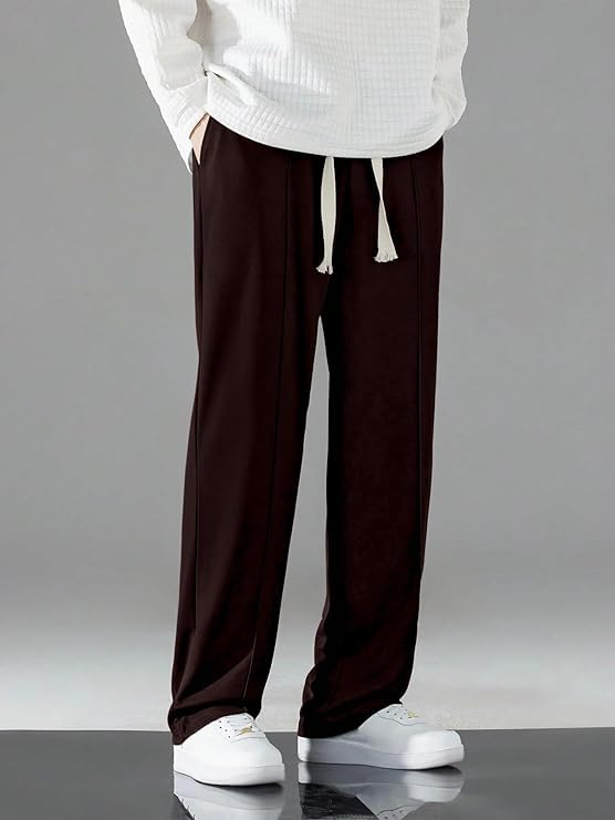 Image of GRECIILOOKS Men's Lycra Cargo Track Pants - Loose Fit Joggers for Men | Korean Style Travel & Lounge Wear with Pockets (Available in Plus Size)