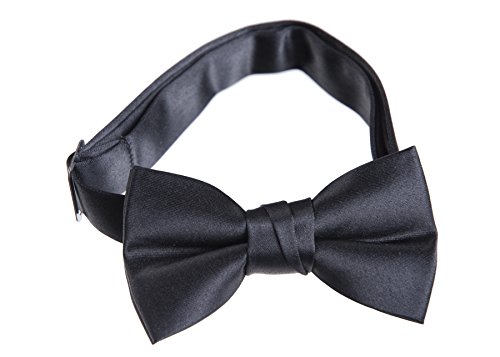 Tuxedo Park Boys' Deluxe Satin Bow Tie Tuxedo One Size Solid Black