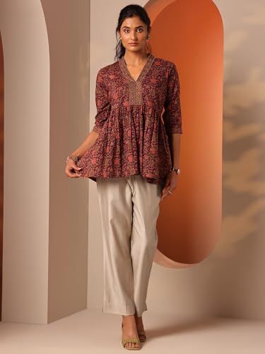 Image of Libas Solid Silk Trousers for Women | Ethnic wear | Occasion Outfit