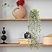 Der Rose 1Pcs Fake Plants Hanging Artificial Potted Faux Eucalyptus Plants for Modern Boho Farmhouse Bathroom Office Desk Wall Book Shelf Living Room Aesthetic Decor Indoor
