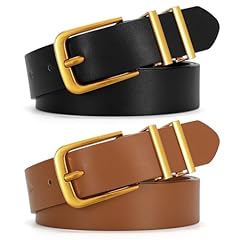 2pack-black+brown(antique Gold Buckle)