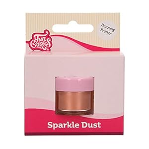 FunCakes Sparkle Dust Dazzling Bronze: Glanzend en glinsterend kleurpoeder voor voedsel, voor taartdecoratie, Halal…