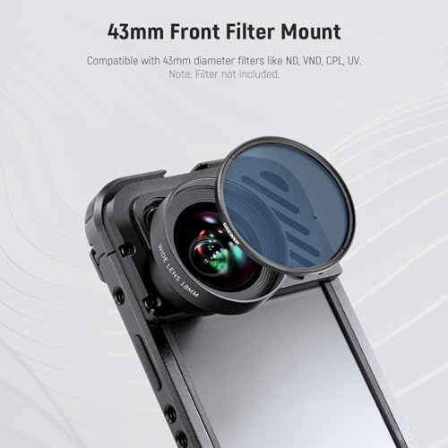 Image of Neewer Hd 18Mm 100 Wide Angle Lens Only For 17Mm Thread Backplate, 0.5X Magnification Compatible With Smallrig Iphone Samsung Phone Cage With 17Mm Lens Adapter, Ls-42,Multi Color