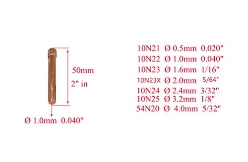 Image of RIVERWELD TIG Gas Lens Collet Body 45V 10N Ceramic Cup 54N Series kit 19pcs