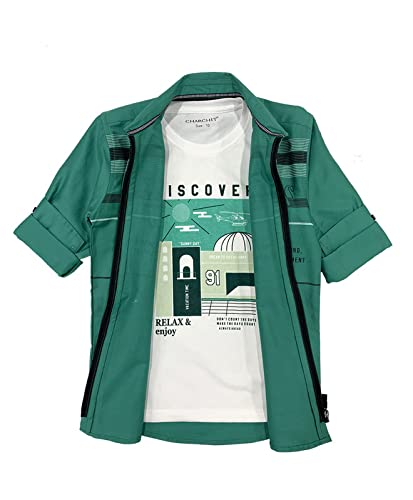 CHARCHIT Boys Regular Fit Cotton Jersey Full Sleeve Roundneck Shrug Casual