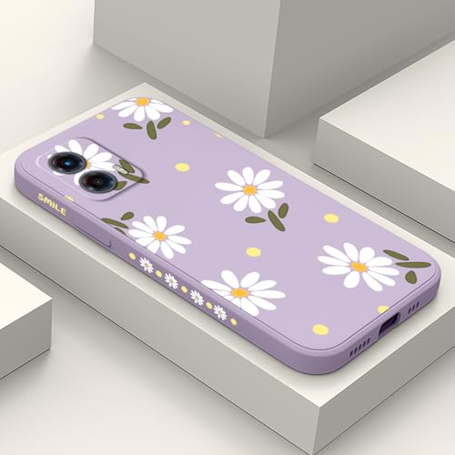 Étui en silicone souple Motorola Moto G 5G 2023 LEECG floral violet