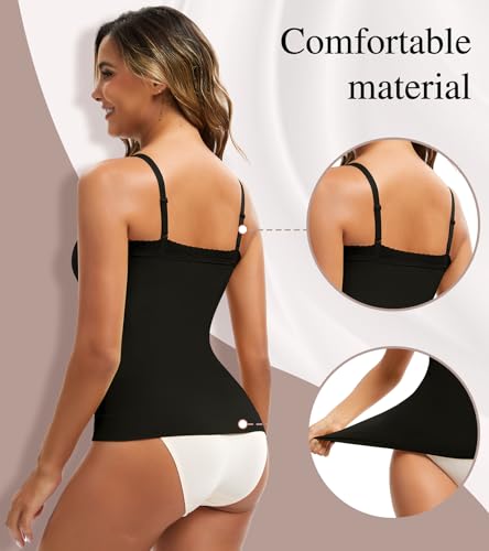Compression Tanks For Women Shapwear Tank Top Slimming Shaper Lace Camisole Waist Shaping — view 4
