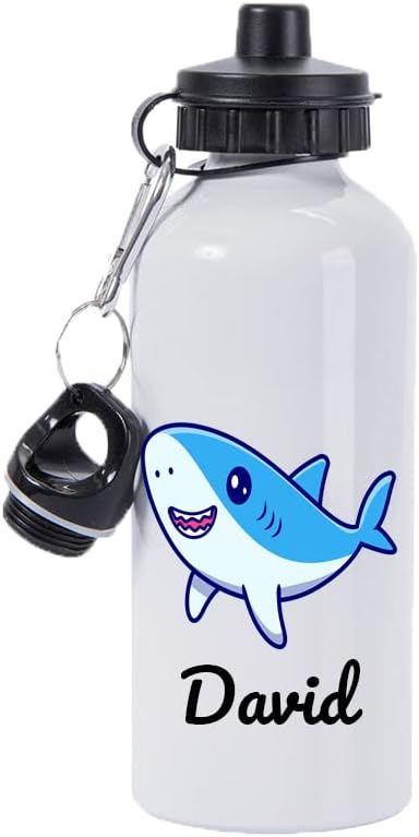 Personalised Alpaca White Water Bottle 600ml Back to School Gift for Kids
