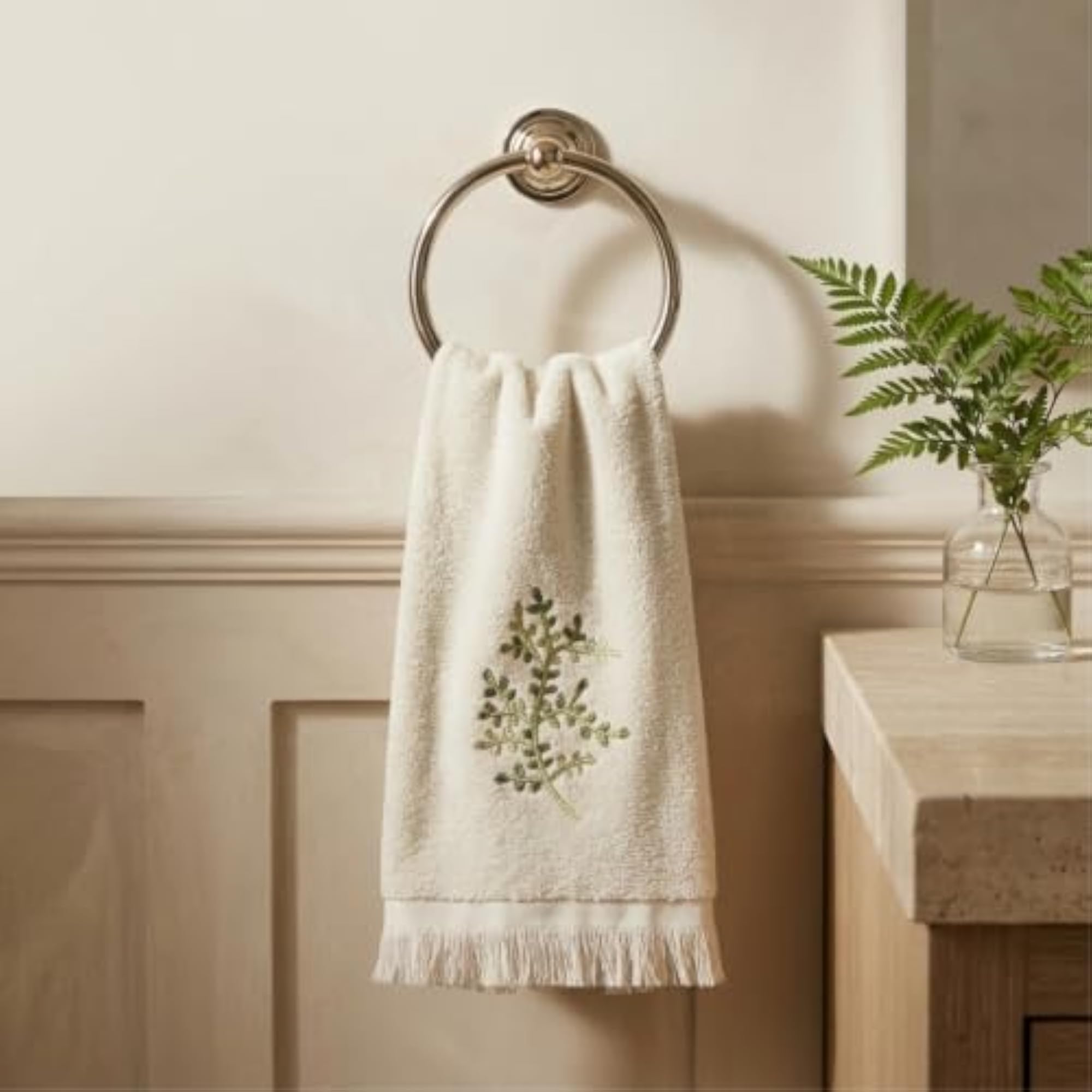 Greenwood Bath Towel in Ivory Colour