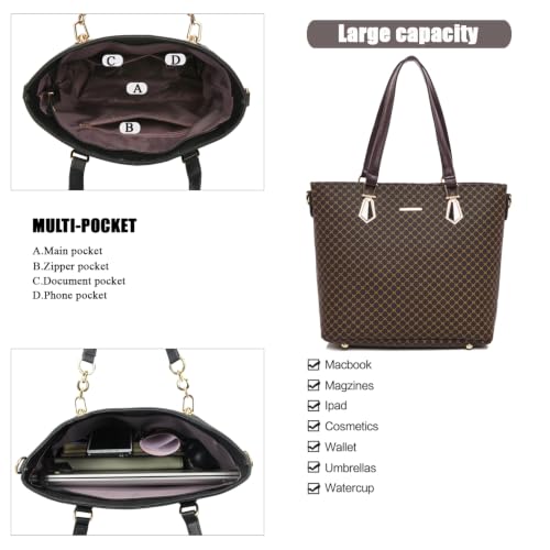 Image of OTMIPIML Purses and Handbags for Women Synthetic Leather Tote Crossbody Bags Satchel Purses Set 6pcs | Set