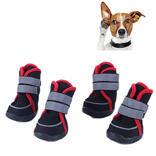 Chaussures pour chiens antidérapantes et imperméables taille L Noir