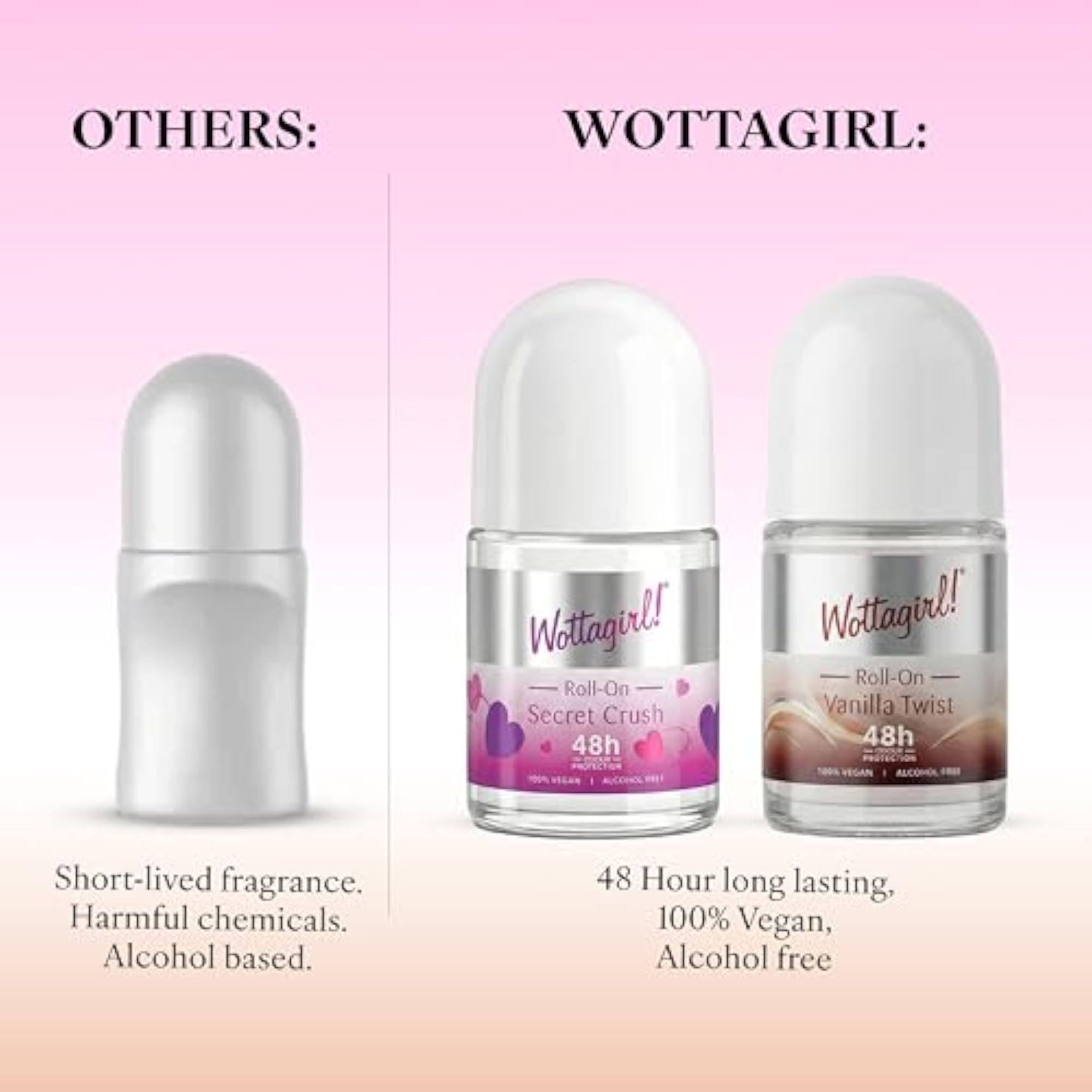 100% Vegan Vanilla Twist & Secret Crush Roll On 25ml X 2
