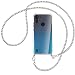 Produktbild mtb more energy® Handykette kompatibel mit Motorola Moto G8 Power Lite (6.5'') - Metallkette (Silber) - Smartphone Hülle zum Umhängen - Anti Shock Full TPU Case