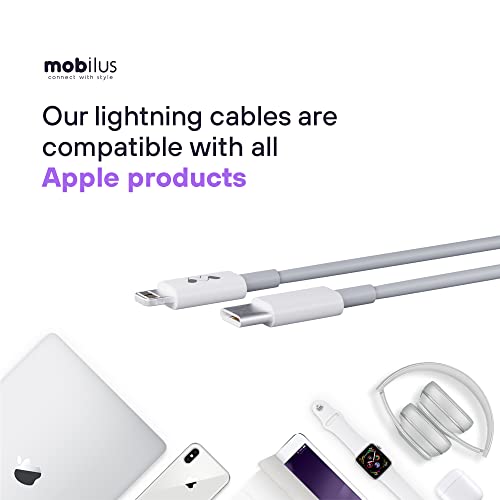 Mobilus Usb C To Lightning Cable 3 Pack 6 Ft Apple Mfi Certified Iphone Fast Charger Type C To Lightning Cable Iphone Cord For Iphone 14 13 12 11 Pro Max Xr Xs 8 7 6 Plus And More #TOP3