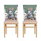 Installazione sicura e facile: con un design con cinturino inferiore, questi coprischienale per sedie da pranzo possono essere fissati saldamente alle gambe della sedia o ad altre parti, impedendo loro di scivolare. Il design easy on/easy-off consente un'installazione e una rimozione rapide e senza problemi