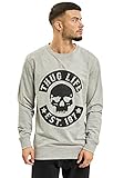 Schlichter, einfarbiger Pulli mit ausdrucksstarkem Logo Print