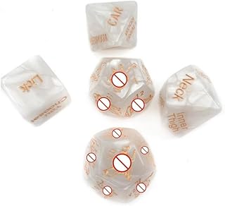 5 EróTico Amor Dados Juego De Cartas Dados con Patrones De AccióN úNicos, PláStico Blanco, CaracteríStica Rica, Regalo De Pareja - D27-ES