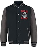 chaqueta universitaria mujer mercadolibre Ajuste : Normal Star Wars The Mandalorian - This Is The Way Hombre Chaqueta Universitaria jaspeado negro/gris M