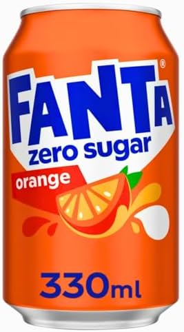 Fanta Zero Orange Soft Drink Can 330 Ml (24 cans)