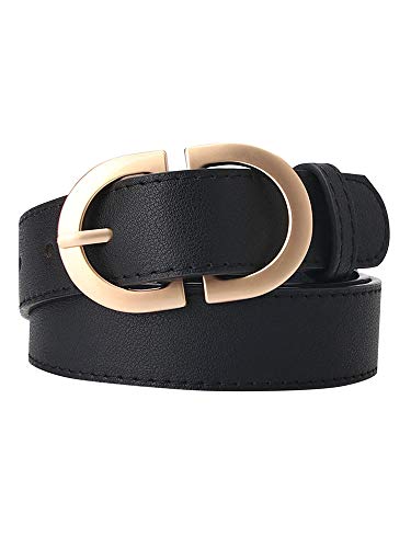 Eastdall Sólido Vintage,Moda feminina cinto couro plutônio vintage sólido em forma de d fivela estre