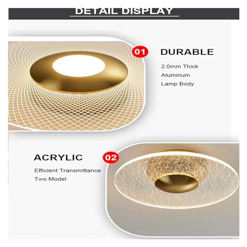 Lampe de plafond LED moderne décorative et compacte pour entrée et balcon