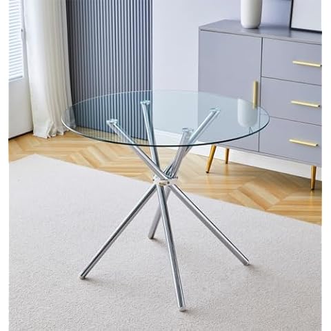 Hallowood Cullompton Round Glass Dining Table Cover