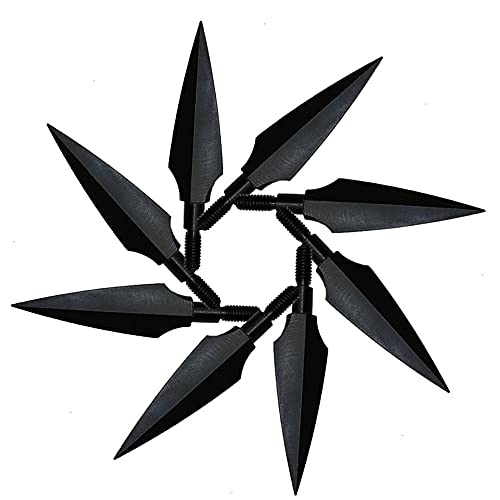 Huntingdoor Traditional Broadheads 12Pcs Hunting Arrow Heads Screw-In Solid Metal Archery Arrow Tips Medieval Arrowhead Old School For Hunting And Target #TOP2