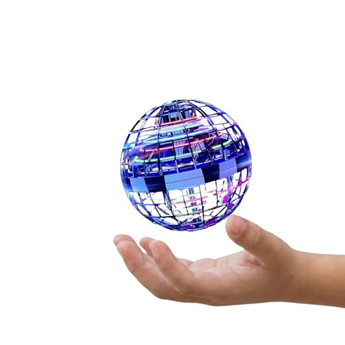 Image of Drumstone Rechargeable Flying Orb Ball Toy for Kids & Adults, Hand Controlled Hover Spinner Ball with RGB LED Lights, USB Rechargeable Boomerang Flying Spinner Toy for Indoor & Outdoor Games