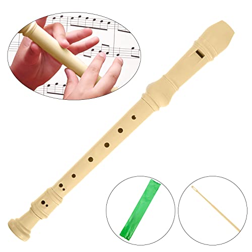 Miniatura 4 de Flauta Dulce Soprano De Plástico, 8 Agujeros, Digitación Alemana, Instrumento Musical Para Práctica, Estudio, Ensayo Y Formación Musical, Sonido Claro Y Fácil De Tocar