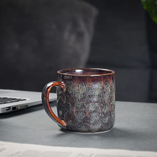 KYBSCZ Ceramic Coffee Mugs - 10 Ounces Ceramic Mugs - Tea Cups with Handle - Funny Cappuccino Cups - Dishwasher Safe, Set of 4 by KYBSCZ - Used condition - Image 4